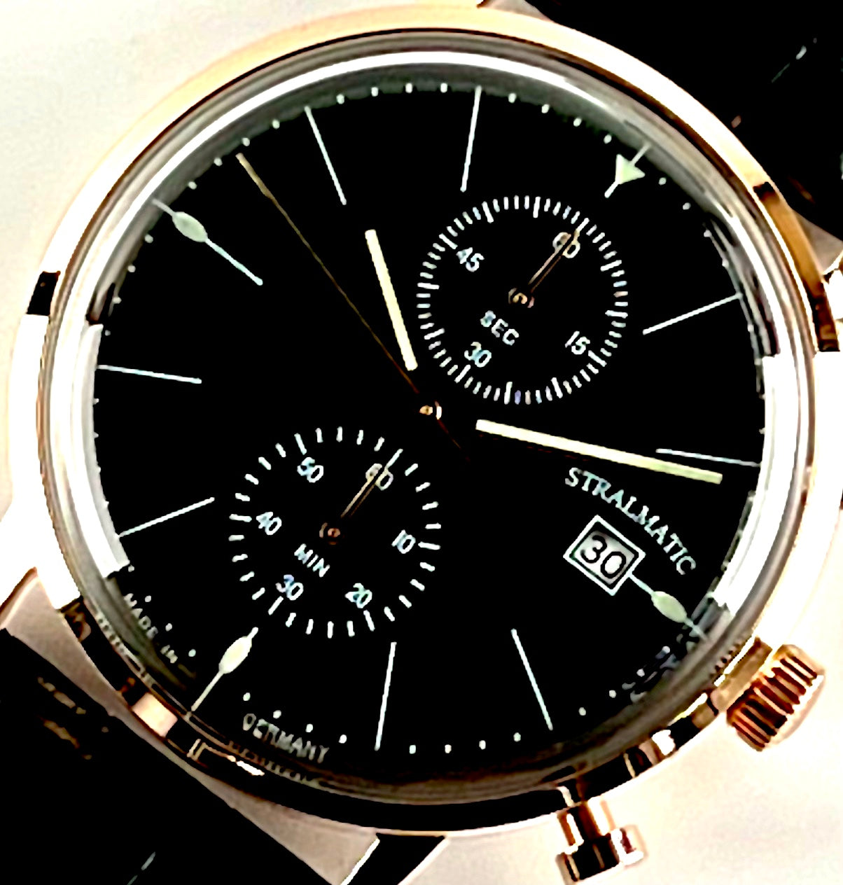 Nordstrand Bauhaus Chronograph schwarz, Ref. SNB-4402301