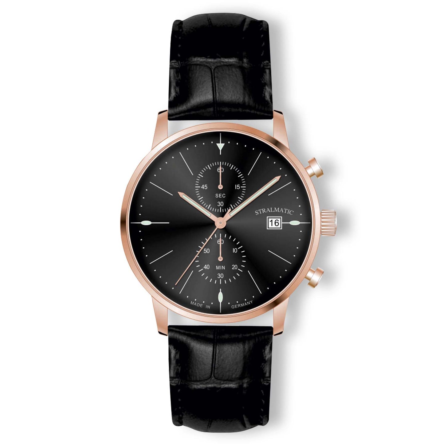 Nordstrand Bauhaus Chronograph schwarz, Ref. SNB-4402301