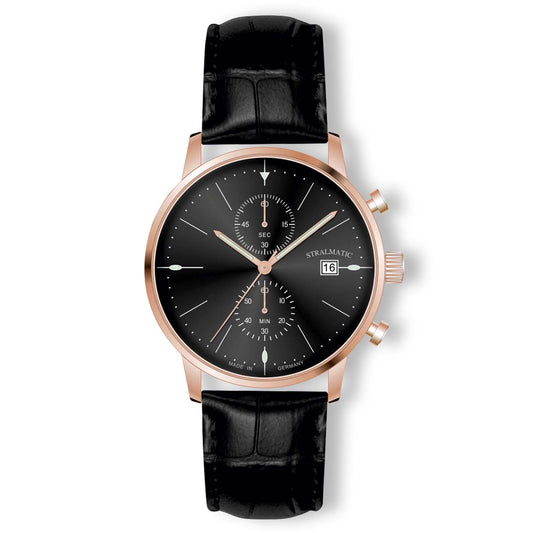Nordstrand Bauhaus Chronograph schwarz, Ref. SNB-4402301